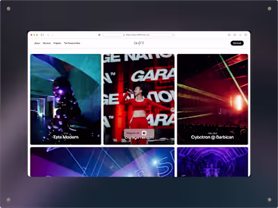 SHIFT London Collective - Digital Portfolio Development