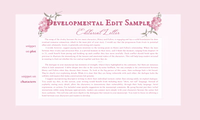 Editoral Letter Snippets: Plot and Characters