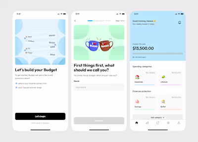 some screens from budgio #mobileappdesign