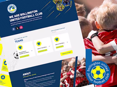 Bollington United Football Club Online Booking and e-Commerce