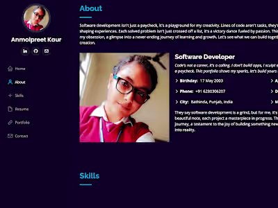 My portfolio website