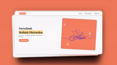 FocusBook – Lottie-Enhanced Framer Website