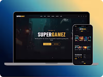Immersive Gaming Brand Website Design