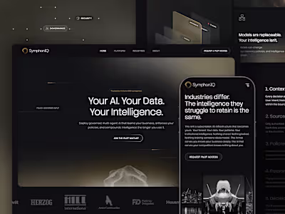 Branding & Web Design SymphonIQ Enterprise AI Platform  