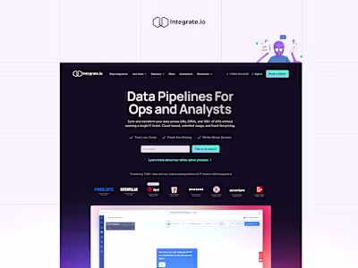 Integrate.io full web design