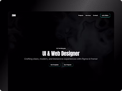 ZUMI Portfolio Template Design