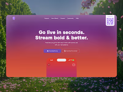 Pulse Live - Landing Page Development