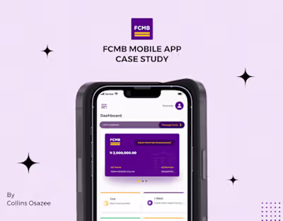 FCMB MOBILE APP CASE STUDY on Behance