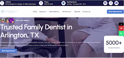 Dental website design for Madison