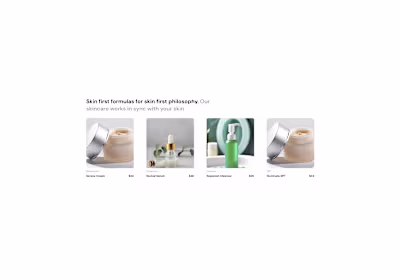 Skincare E-commerce Website Design #shareyourwrok