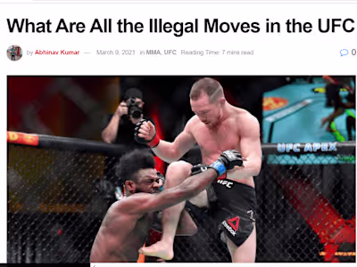 What Are All the Illegal Moves in the UFC - Sportsmanor