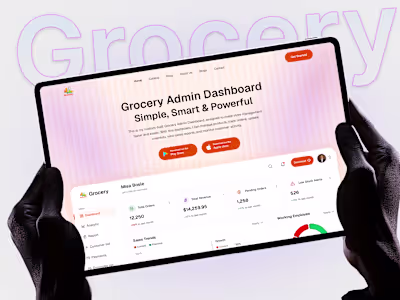 Grocery Admin Dashboard UI/UX