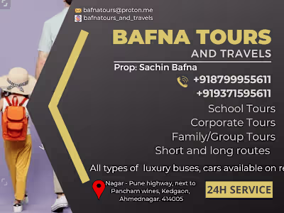 Bafna Tours & Travels: Professional Business Card Design