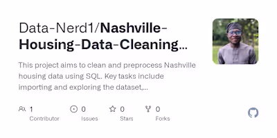 Nashville Housing Data Cleaning Project Using SQL
