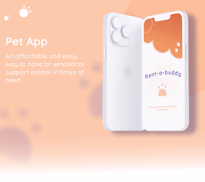 Rent-a-buddy | Emotional Support App (UI/UX Case Study) 
