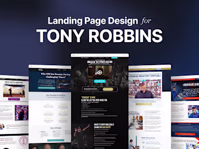 Funnel Redesigns & Optimisation for Tony Robbins