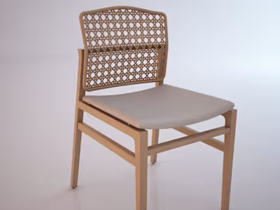 Modern Ethnic Rattan Chair