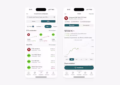 ETF Search and Product Detail Page