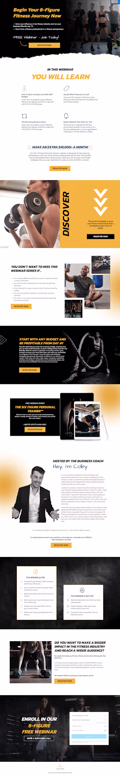 Fitness Course | Kajabi Sales Page | Landing Page