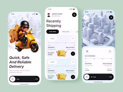 Logistics Shipping & Delivery Tracking App Design