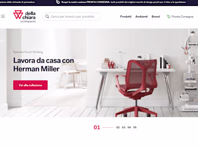 Ecommerce for Della Chiara Office Furniture