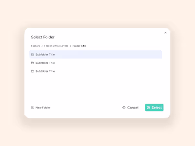Select Folder Modal 