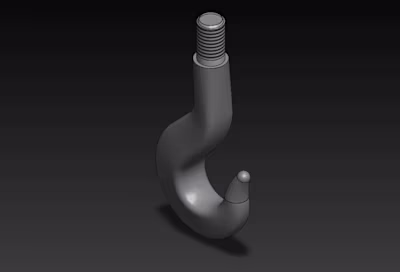 3D Model Of A Crane Hook | SolidWorks