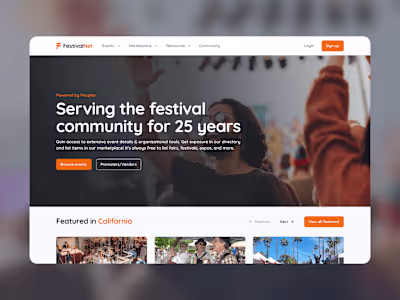 Redesigning FestivalNet's Platform