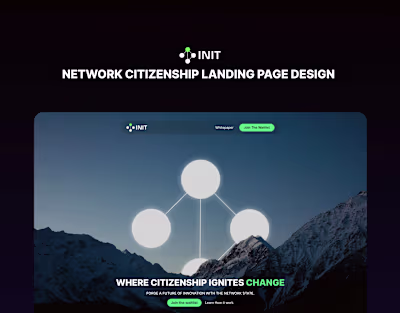 Network citizenship landing page design