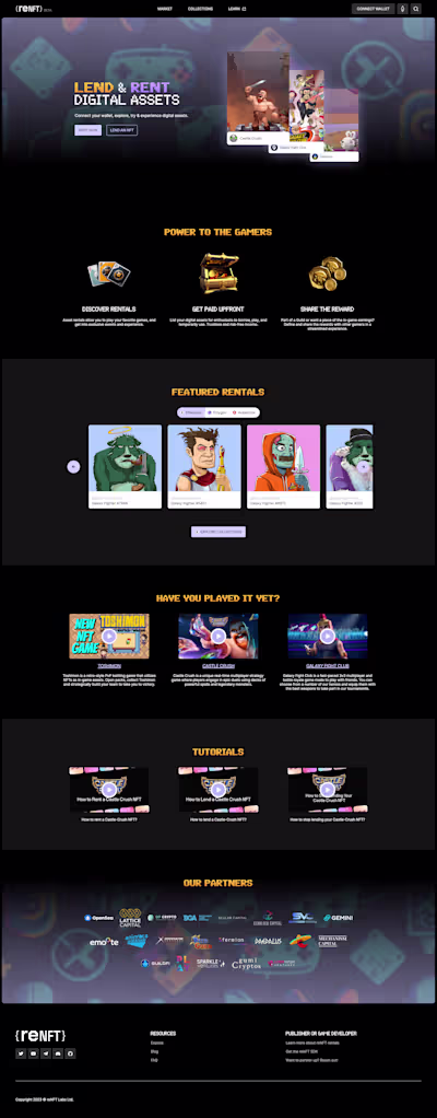 reNFT Landing Page