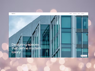 Inertia Website Design with Framer