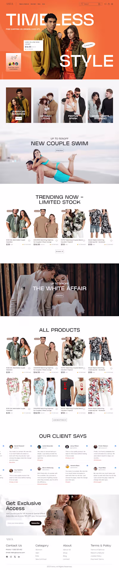 I structured the homepage to