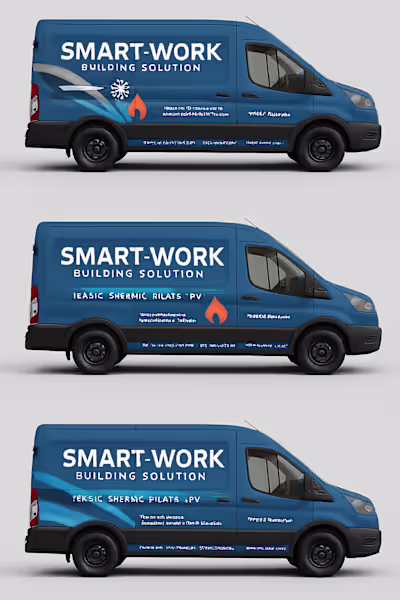 "Professional vehicle wrap design for commercial vans and ca...