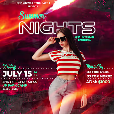 Summer Nights Flyer Design 