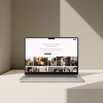 Professional Squarespace Photography Website - Cherished Frames