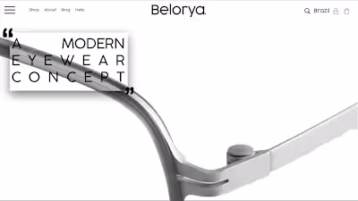 Site from belorya eyewear on Behance