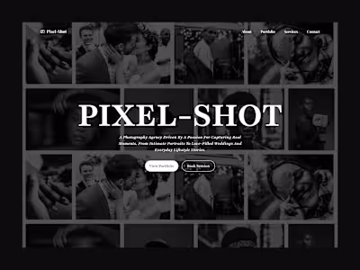 Pixel-Shot — Photography Agency Landing Page in Framer