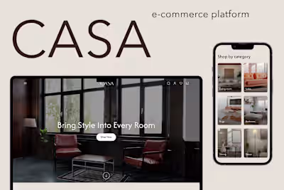 Furniture E-commerce Website Design - CASA :: Behance