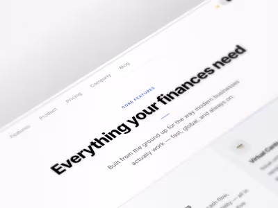 Features grid: scannable, no fluff