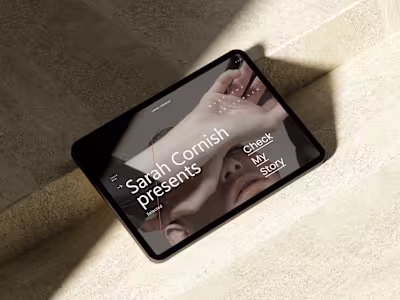 Website Design for the Photographer Sarah Cornish 