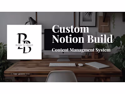 Custom Notion build for social media marketing strategy 