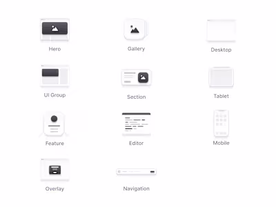 Icons for a website builder I did this summer.