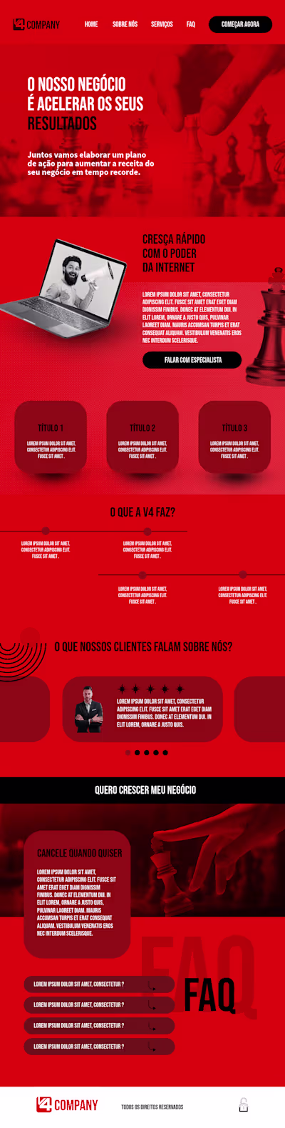 Landing Page for a digital business company