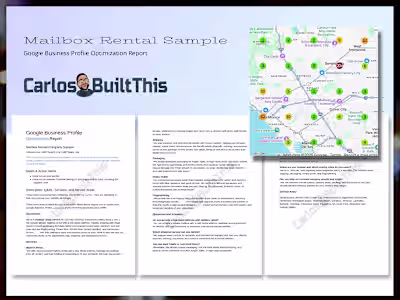 Google Business Profile Optimization Report (Sample)