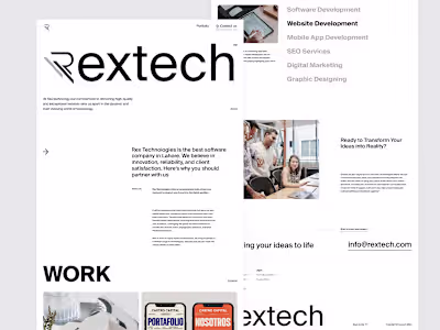 Homepage Design for Tech Software Company