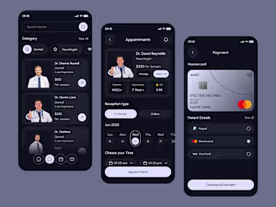 Healthcare -Doctor Appointment Mobile App UI UX Design