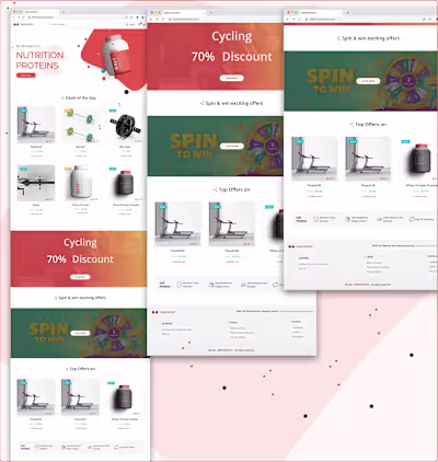 GYM E Commerce Landing page