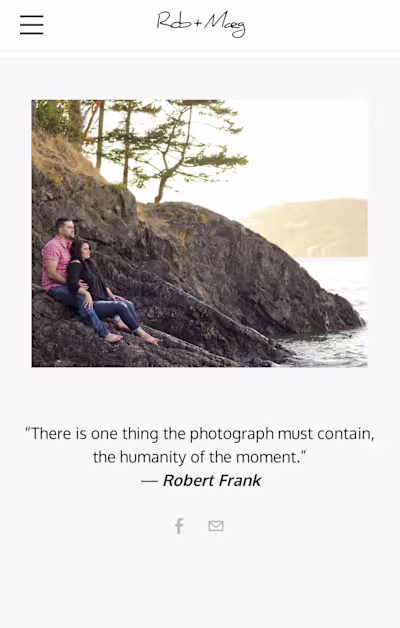 Minimalist Photographer Website