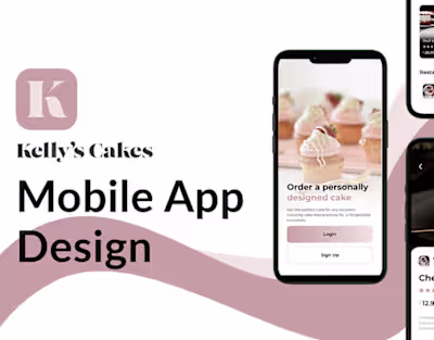 Kelly's Cakes App UI Design