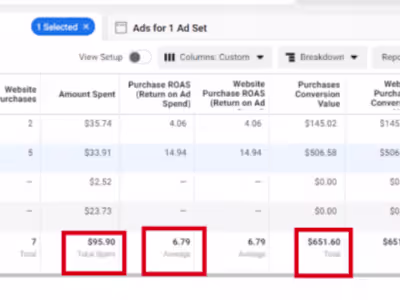 6+ ROAS through Facebook ads